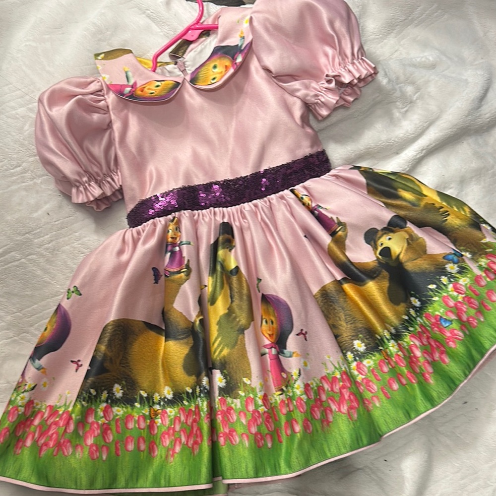Pink and Purple Theater Costume with Garden Design
